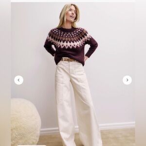 Veronica Beard Anne Fair Isle Sweater Size Small